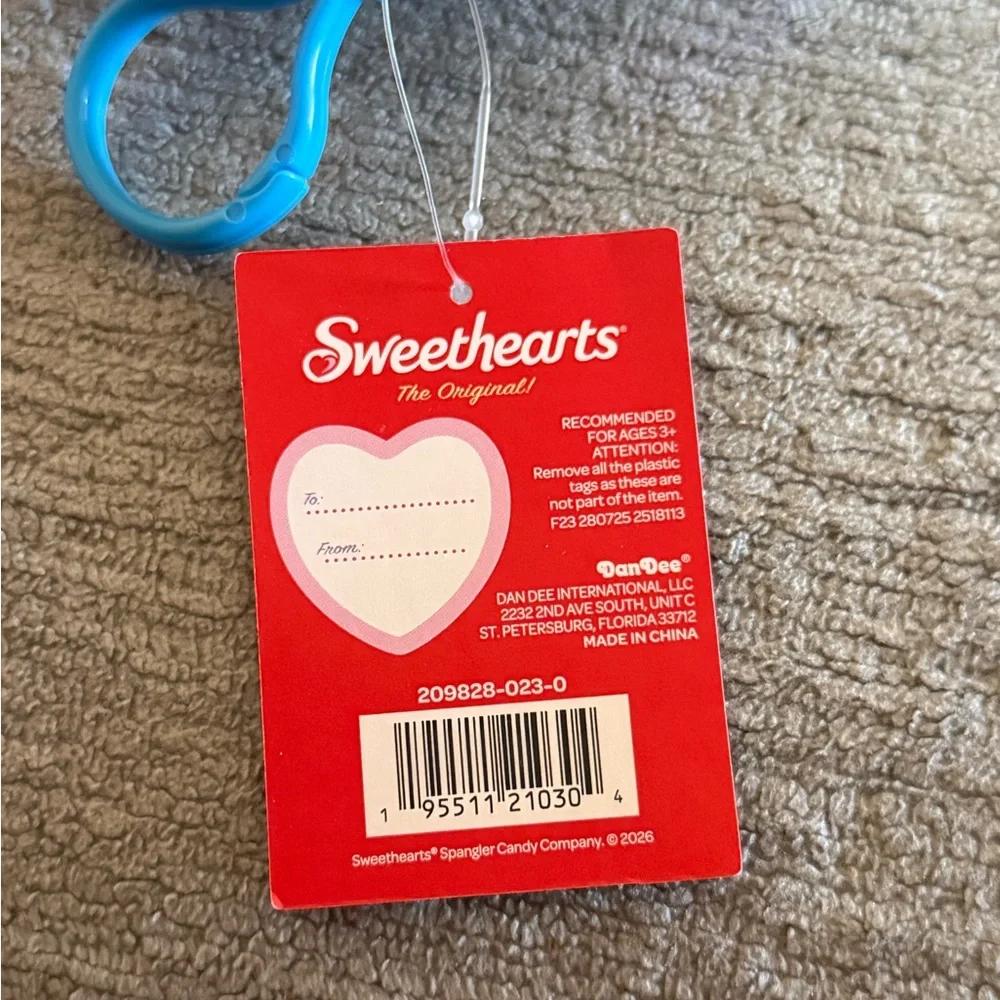 Sweetheart Heart Backpack Clip Memory Foam.Yellow/Pink/Blue/Purple (price per 2)